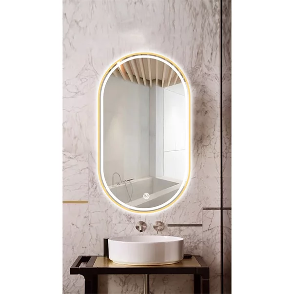Oglinda cu iluminare si dezaburire Fluminia Dali-Gold 50 cm picture - 2