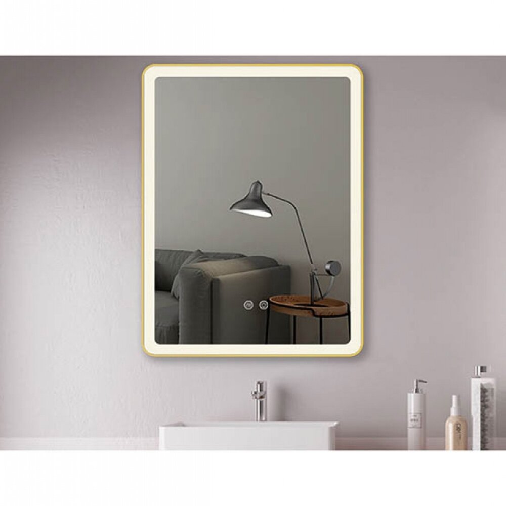 Oglinda cu iluminare si dezaburire Fluminia Titian 60 cm imagine noua 2022