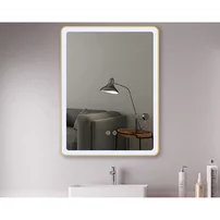 Oglinda cu iluminare si dezaburire Fluminia Titian 60 cm auriu