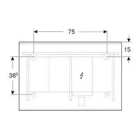 Oglinda cu iluminare si dezaburire Geberit Option Plus Square 105 cm aluminiu eloxat picture - 3