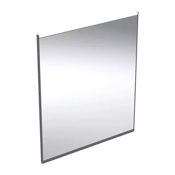 Oglinda cu iluminare si dezaburire Geberit Option Plus Square 60 cm negru - aluminiu eloxat