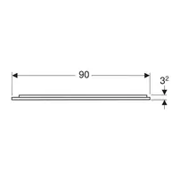 Oglinda cu iluminare si dezaburire Geberit Option Plus Square 90 cm aluminiu eloxat picture - 4