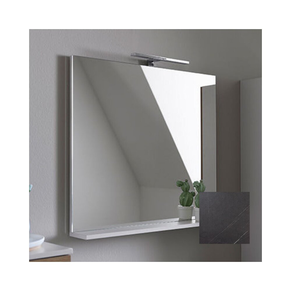 Oglinda cu etajera KolpaSan Evelin gri 65×70 cm neakaisa.ro