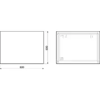 Oglinda dreptunghiulara Dubiel Vitrum Box Black 60x80 cm picture - 3