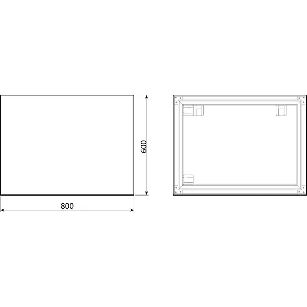 Oglinda dreptunghiulara Dubiel Vitrum Box Black 60x80 cm picture - 3