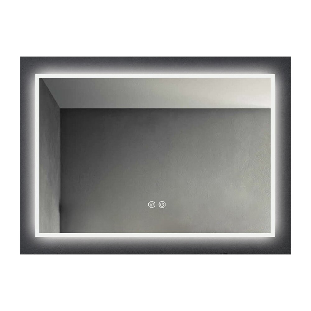 Oglinda dreptunghiulara Fluminia Siza cu iluminare LED si dezaburire 60 cm baie