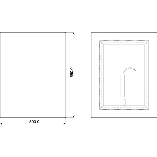 Oglinda dreptunghiulara LED Dubiel Vitrum Montana 50x65 cm picture - 3