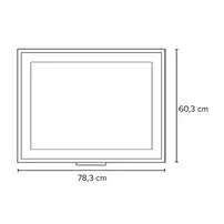 Oglinda extensibila cu iluminare LED Miior Get alb lucios 80x60 cm picture - 5