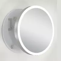 Oglinda extensibila cu iluminare LED Miior Moon rama alb lucios 80 cm picture - 5