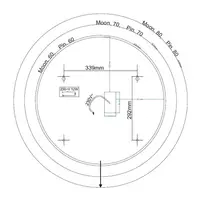 Oglinda extensibila cu iluminare LED Miior Moon rama alb lucios 80 cm picture - 11
