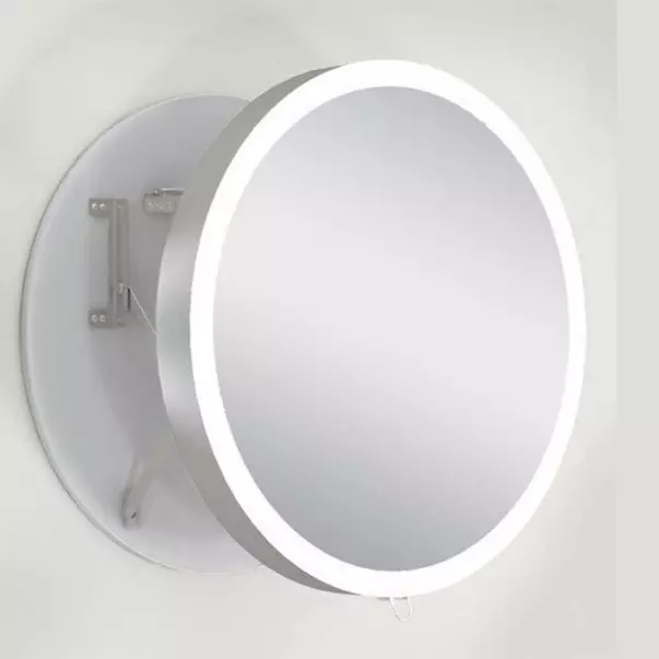 Oglinda extensibila cu iluminare LED Miior Moon rama aluminiu mat 60 cm picture - 5