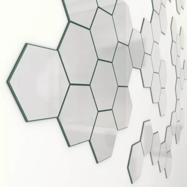 Oglinda hexagonala Dubiel Vitrum Hexagon tiles 15x13 cm