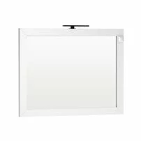 Oglinda cu iluminare si priza Oristo Wave alb 120x90 cm