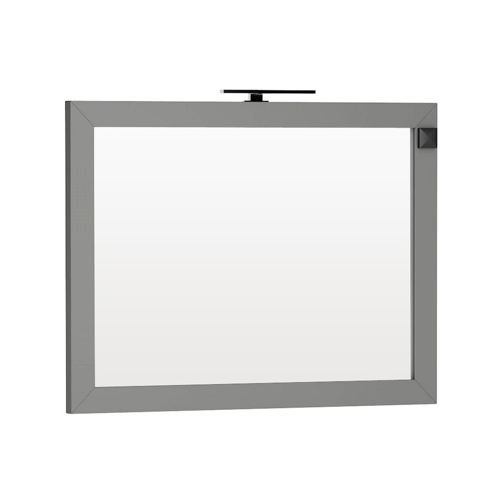 Oglinda cu iluminare si priza Oristo Wave gri 120×90 cm 120x90