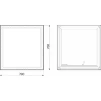 Oglinda patrata LED Dubiel Vitrum Logan Black 70x70 cm picture - 3