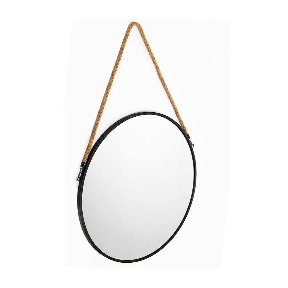 Oglinda rotunda 50 cm Rea rama neagra curea sfoara BBJ-50R baie imagine noua 2022