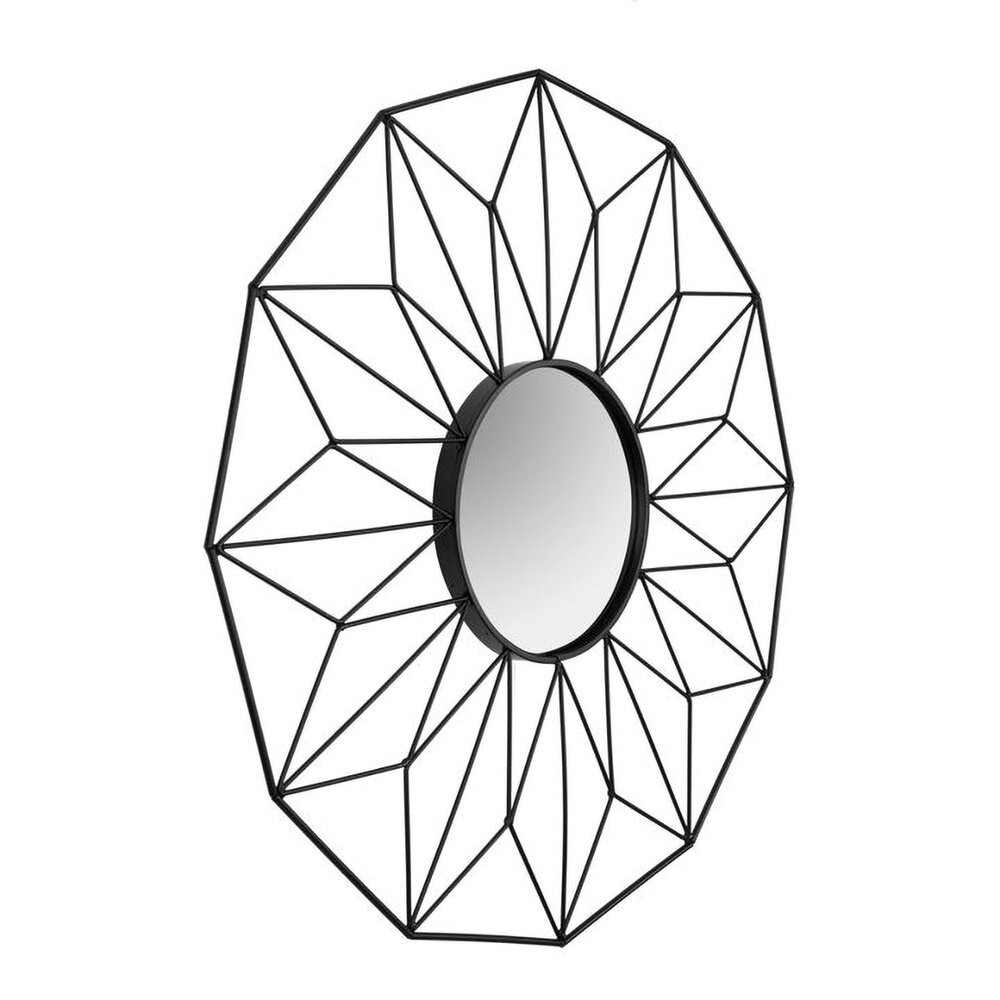 Oglinda rotunda 58 cm Rea rama neagra tip paianjen MC60375 Black neakaisa.ro