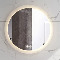 Oglinda rotunda Fluminia Miro R60 cu iluminare LED si dezaburire