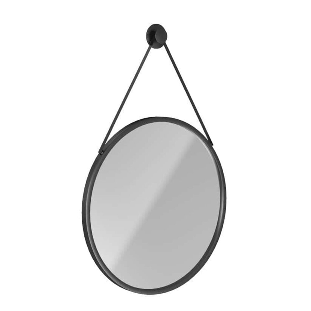 Oglinda rotunda Massi Valo 70 cm negru baie imagine noua 2022