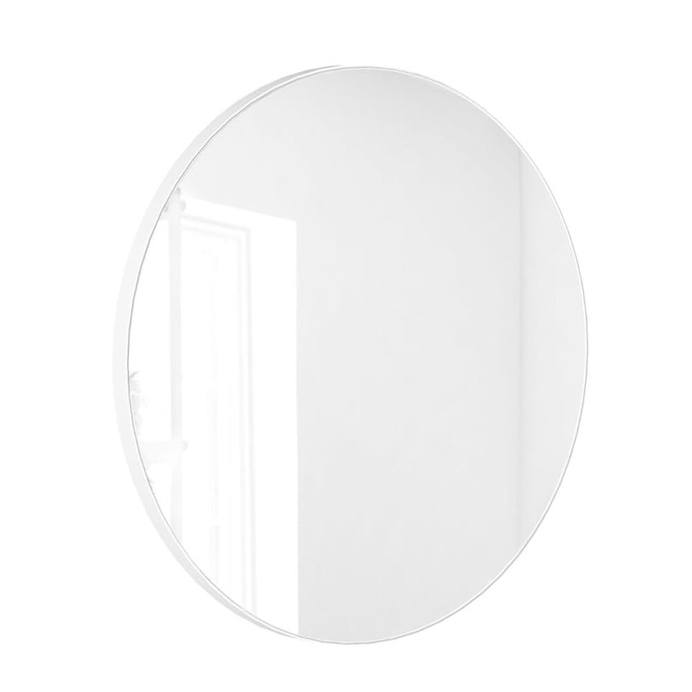 Oglinda rotunda Massi Valo Slim lucrata manual 80 cm alb Massi