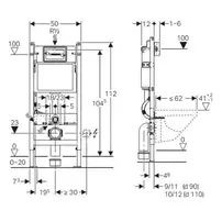 Pachet rezervor wc cu cadru incastrat Geberit Duofix si vas wc suspendat Geberit Citterio Rimfree alb si capac wc Geberit Citterio picture - 3