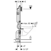 Pachet rezervor incastrat Geberit Duofix Sigma UP320 și vas wc suspendat Geberit Xeno2 rimfree cu spalare verticala alb si capac wc softclose picture - 4