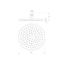 Palarie de dus rotunda Omnires Slimline 200 mm negru mat picture - 2