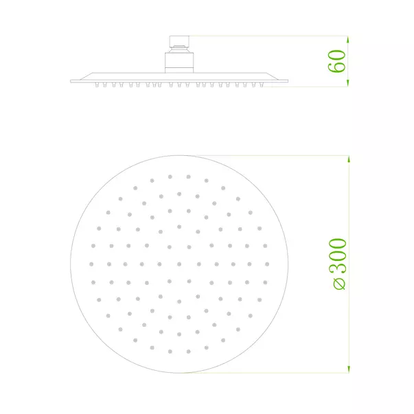 Palarie de dus rotunda FDesign Inula 300 mm auriu lucios 1 functie picture - 1