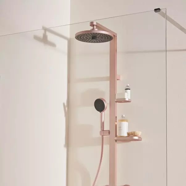 Palarie de dus rotunda din aluminiu Ideal Standard Alu+ rose mat 2 functii picture - 3