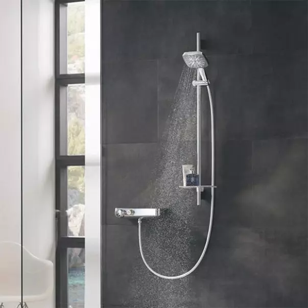 Para de dus Grohe Rainshower SmartActive 130 Cube 3 functii crom lucios picture - 6