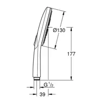 Para de dus Grohe Rainshower SmartActive 3 functii antracit lucios Hard Graphite picture - 7