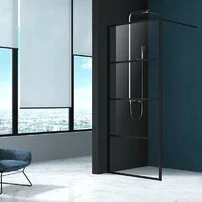 Paravan de dus Mediterraneo Black 4 100x200 cm sticla securizata