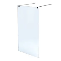 Paravan de dus tip Walk-in Massi Walk In negru mat 90x195 cm sticla transparenta