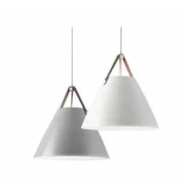 Pendul alb abajur geometric curea piele Buffo Rea picture - 4