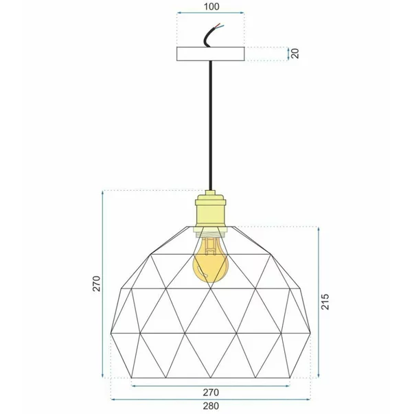 Pendul alb cu design geometric Rea Loft APP249-1CP picture - 5