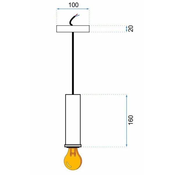 Pendul auriu model cilindric Rea APP112-1CP design modern Osti A picture - 9