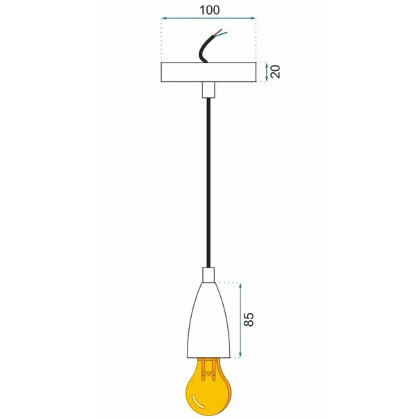 Pendul crom lucios minimalist/industrial Rea APP358-1CP picture - 3