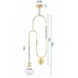 Pendul decorativ auriu cu abajur sticla alb Rea APP482-1CP picture - 3