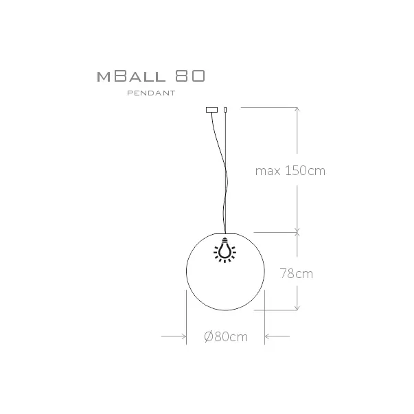 Pendul led Micante mBALL 80 4000K picture - 3