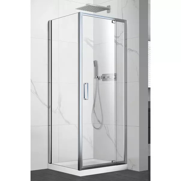 Perete lateral Mediterraneo Anda 100 cm sticla 6 mm crom picture - 2