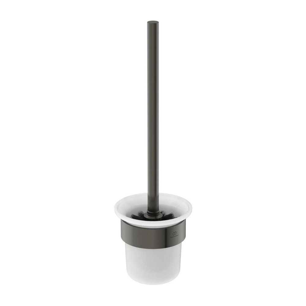 Perie WC Ideal Standard Atelier Conca design rotund gri Magnetic Grey Accesorii