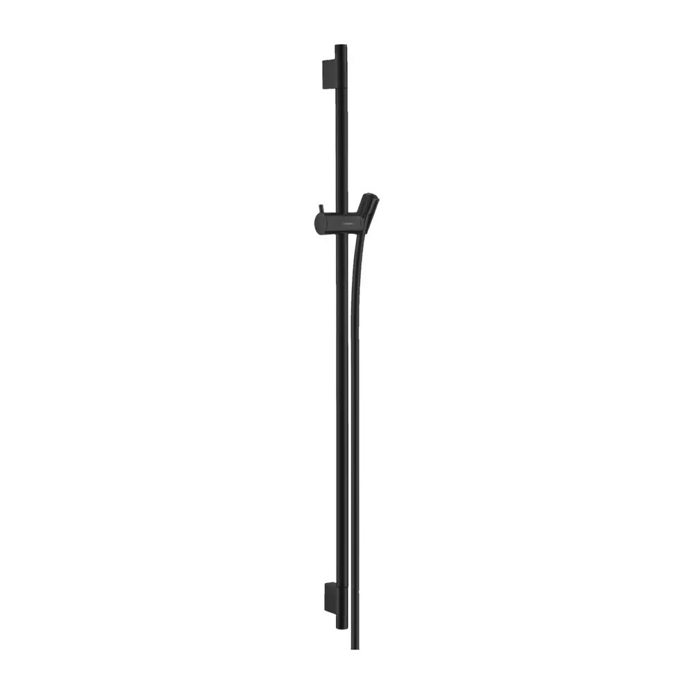 Bara cu furtun de dus Hansgrohe Unica S Puro 90 cm negru mat