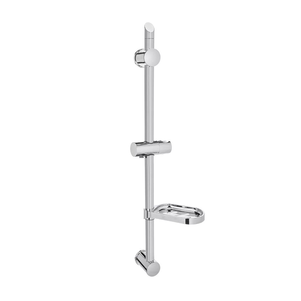 Bara de dus reglabila crom Invena Kos 60 cm cu etajera