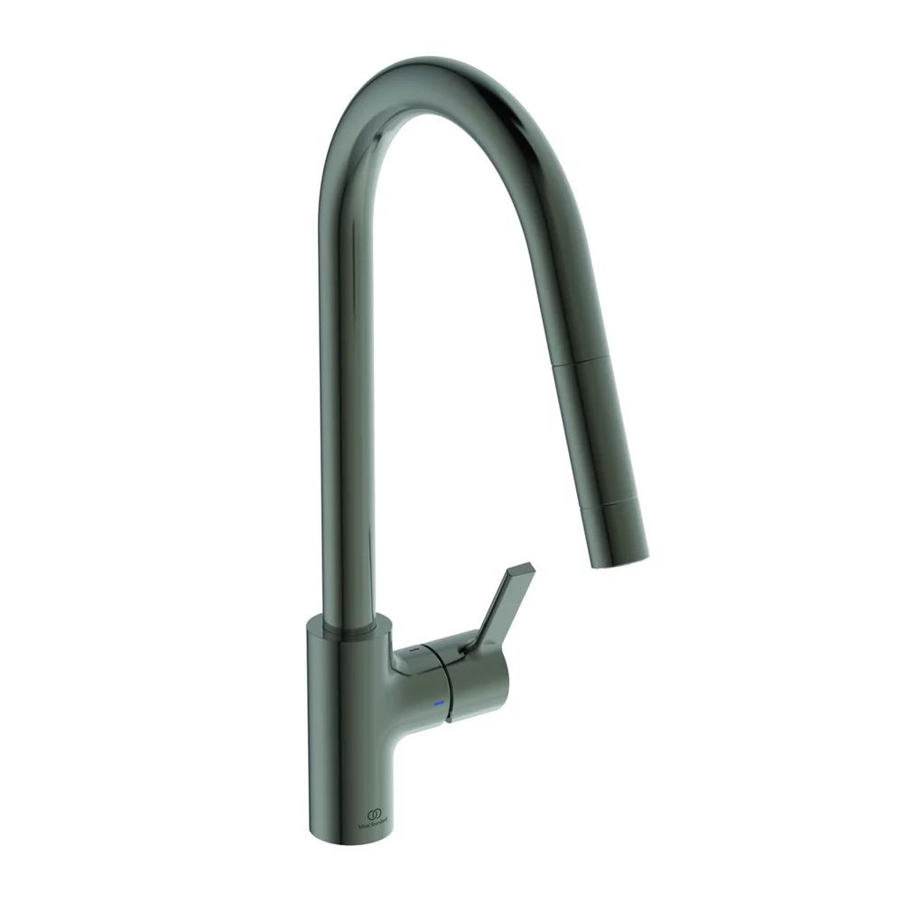 Baterie bucatarie cu dus extactibil Ideal Standard Gusto 235 gri Magnetic Grey 1 tip de jet