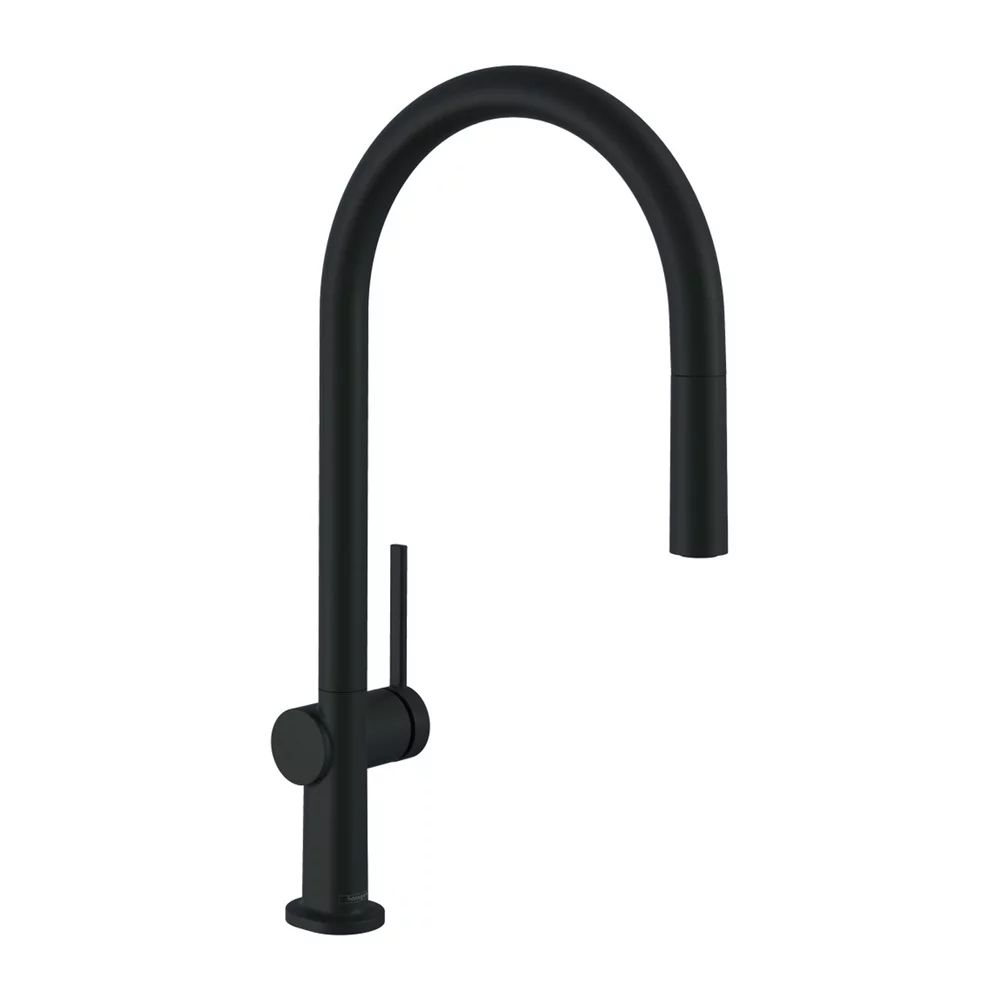 Baterie bucatarie cu dus extractibil Hansgrohe Talis M54 210 negru mat cu 1 tip de jet