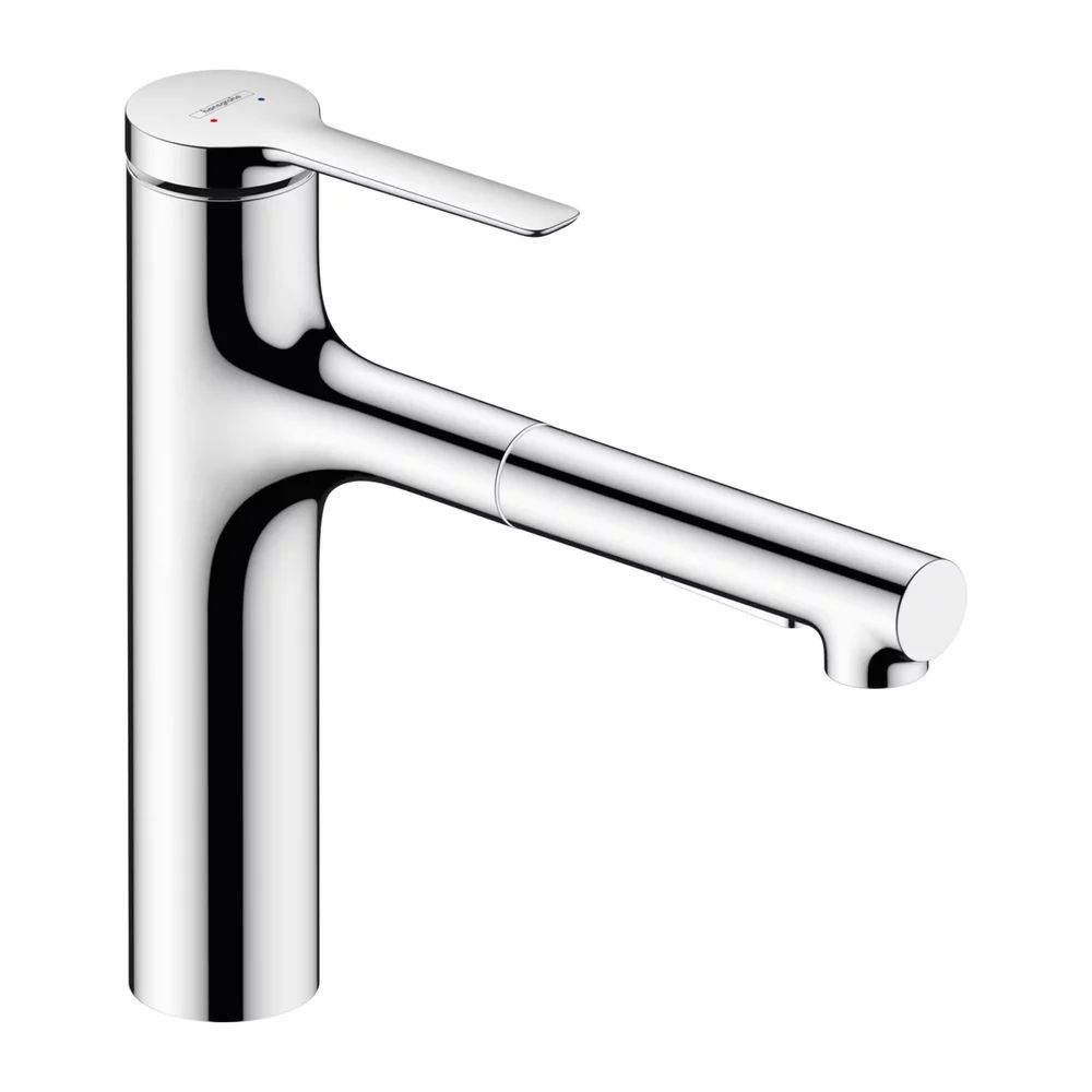 Baterie bucatarie cu dus extractibil Hansgrohe Zesis M33 160 crom lucios 2 tipuri de jet