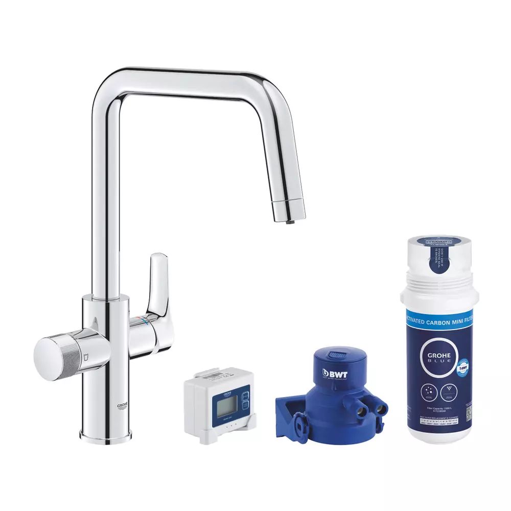 Baterie bucatarie cu filtru de carbune activ Grohe Blue Pure Start crom