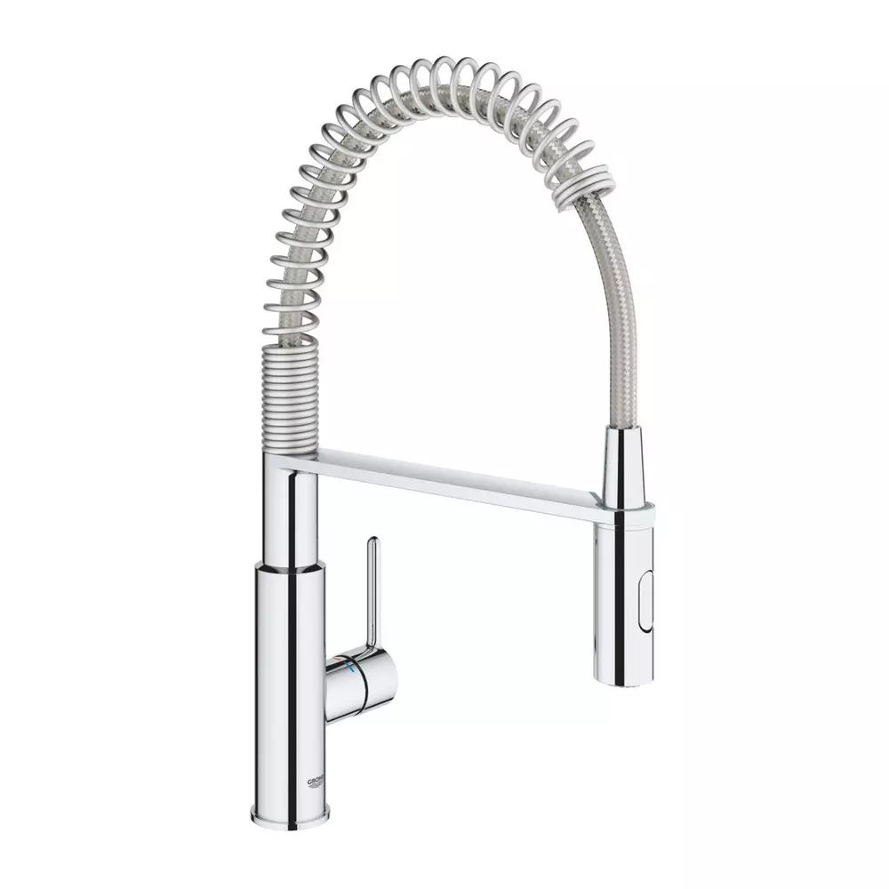 Baterie bucatarie cu pipa flexibila Grohe Get crom lucios