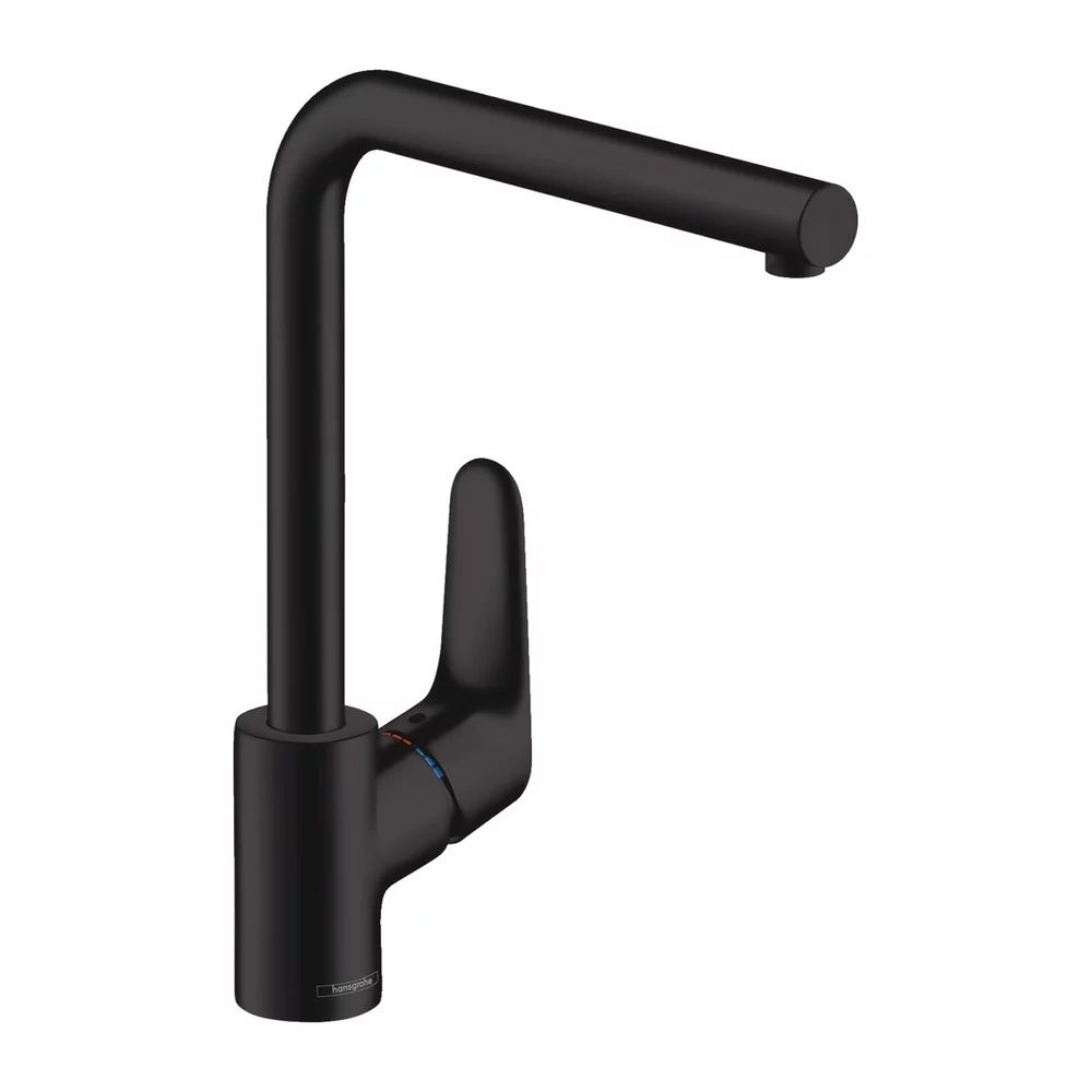 Baterie bucatarie Hansgrohe Focus M41 monocomanda negru mat