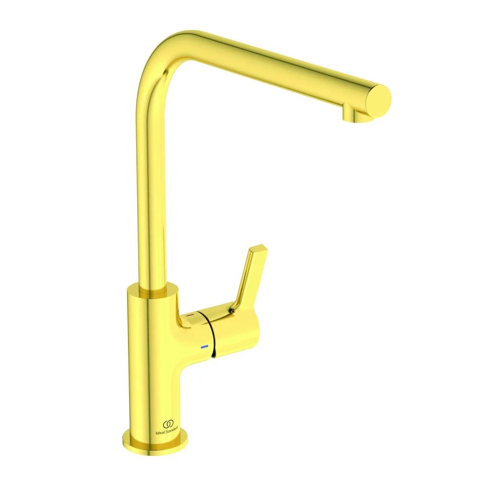 Baterie bucatarie Ideal Standard Gusto 303 pipa rotativa auriu periat